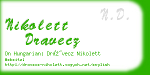 nikolett dravecz business card